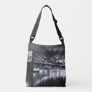 Bolso Cruzado Horizonte de Nueva York Puente de Brooklyn Monocro