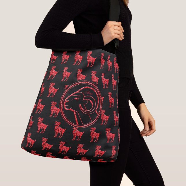 Bolso Cruzado Horoscope Zodiac Star Sign Aries (Detalle)
