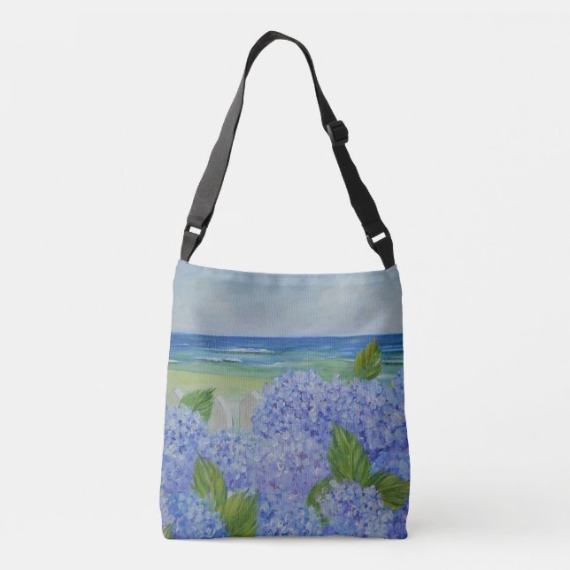 Bolso Cruzado Hortensias junto al mar (Reverso)