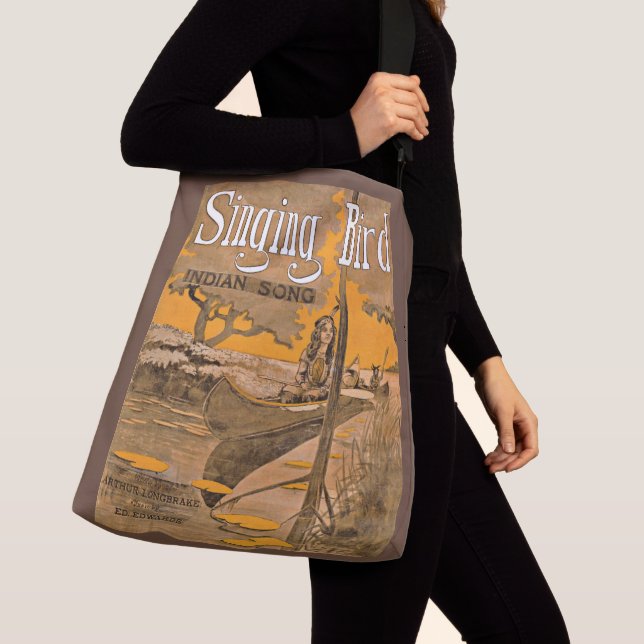 Bolso Cruzado Huella de partituras de canto de 1909 (Detalle)