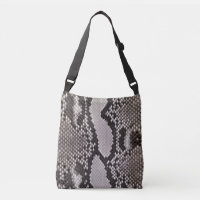 Huella de serpiente de cuero falso Crossbody Bag