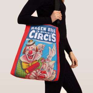 Bolso Cruzado Huella poster de Hagen Brothers Circus de los años