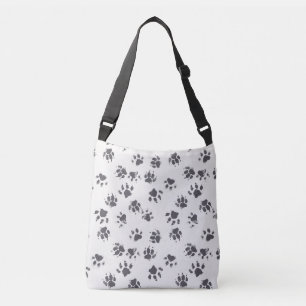 Bolso Cruzado Huellas de trazo: Perro Monocromo sin soldadura.