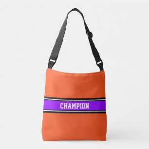 Bolso Cruzado HUELLAS DEPORTIVAS - violeta, negra, blanca