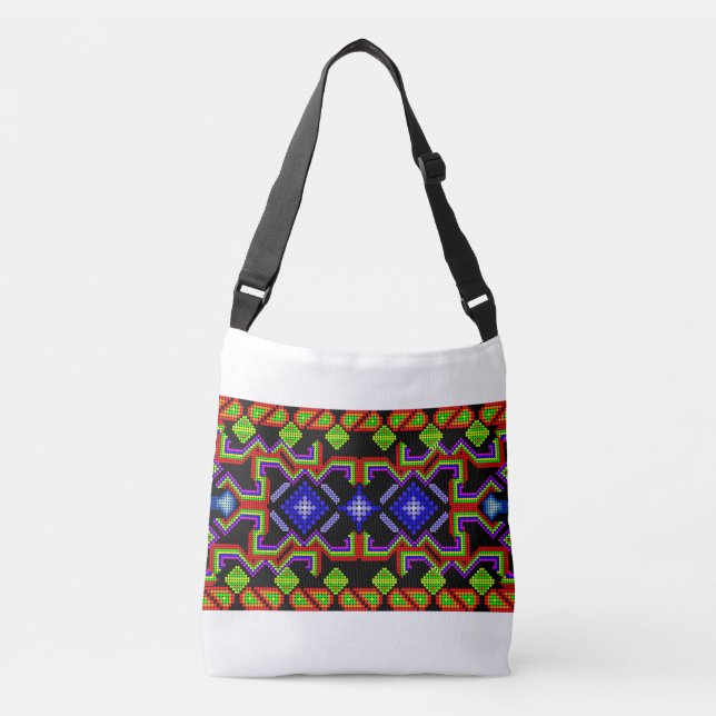 Bolso Cruzado huichol mexican (Anverso)