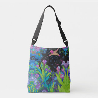Bolso Cruzado Hummingbird Blooms Crossbody Bag