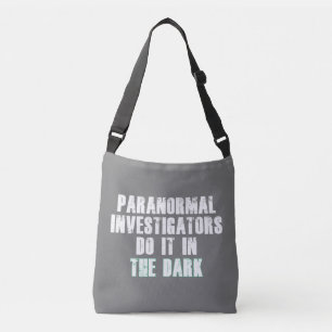 Bolso Cruzado Humor (blanco) de investigadores paranormales