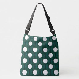 Bolso Cruzado Hunter Green Polka Dots