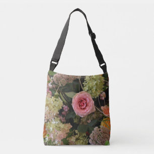 Bolso Cruzado Hydrangea color de rosa floral