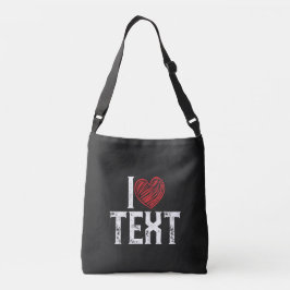 BOLSO CRUZADO I CON DISEÑO DE CORAZÓN ROJO
