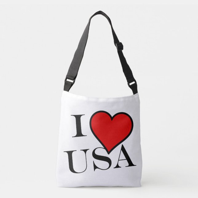 Bolso Cruzado I Heart USA bk cbcnt (Anverso)