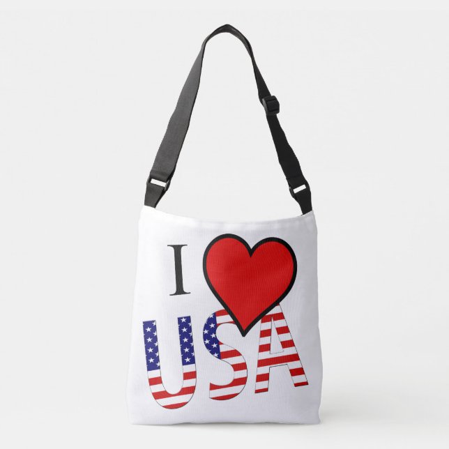 Bolso Cruzado I Heart USA overlay cbcnt (Anverso)