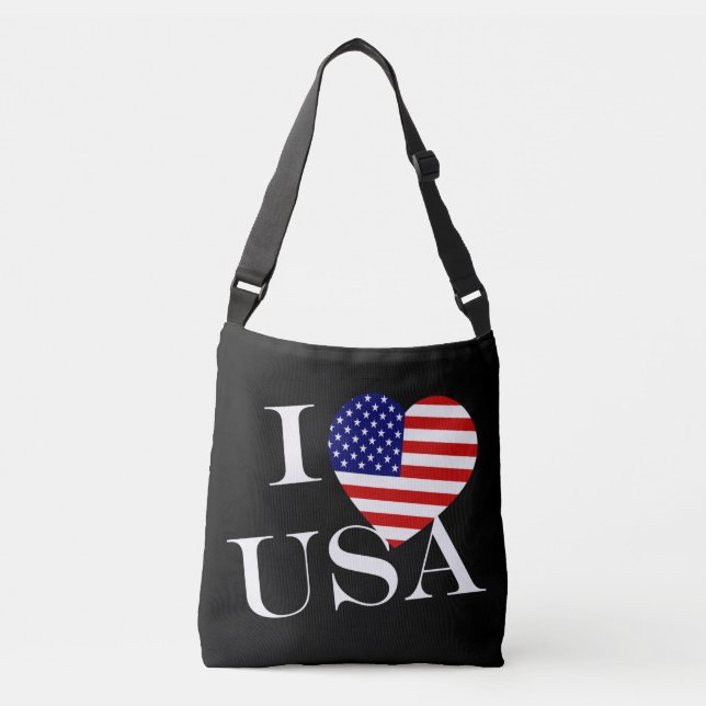 Bolso Cruzado I Heartflag USA wcbcnt (Anverso)