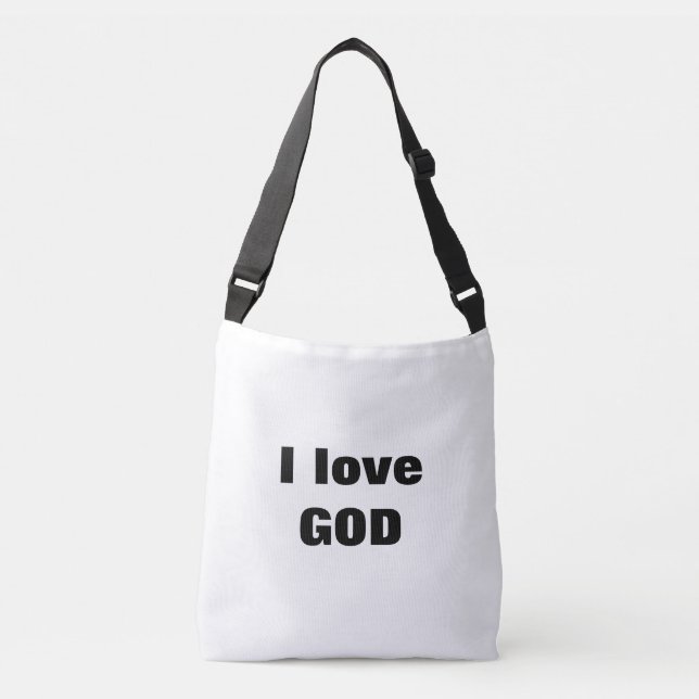 Bolso Cruzado I love GOD (Anverso)