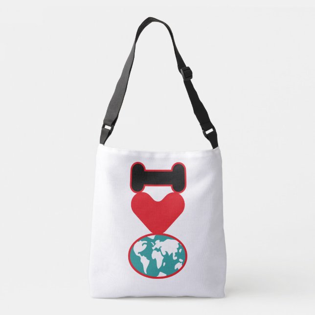 BOLSO CRUZADO I LOVE THE WORLD BY MASANSER PIXELAT (Reverso)