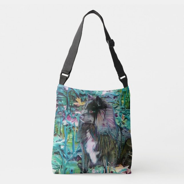 Bolso Cruzado IHANA tote finlandés Lapphund Lappy o cuerpo cruza (Anverso)