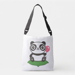 Bolso Cruzado Ilustracion Cute Panda
