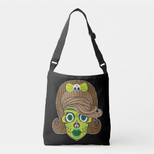 Bolso Cruzado Ilustracion de arte Super Girly Sugar Skull
