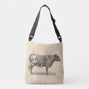 Bolso Cruzado Ilustracion de Arte Vintage con fondo manuscrito