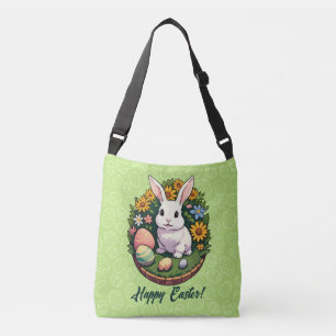 Bolso Cruzado Ilustracion de Conejo de Pascua. Semana Santa!