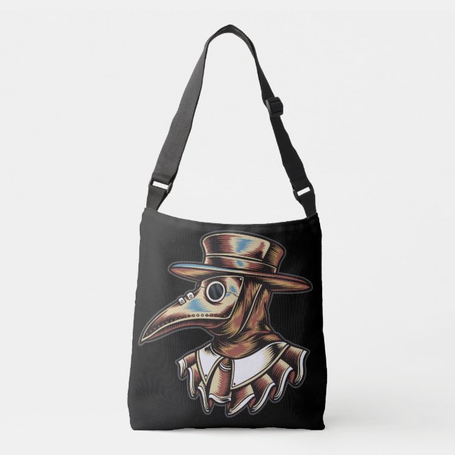 Bolso Cruzado Ilustracion de Médica de plaga artística (Anverso)