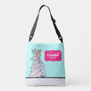 Bolso Cruzado Ilustración de moda de princesa hada en acuarela