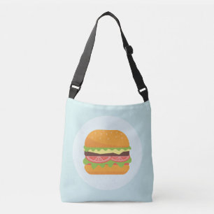 Bolso Cruzado Ilustracion Hamburger con tomate y lechuga
