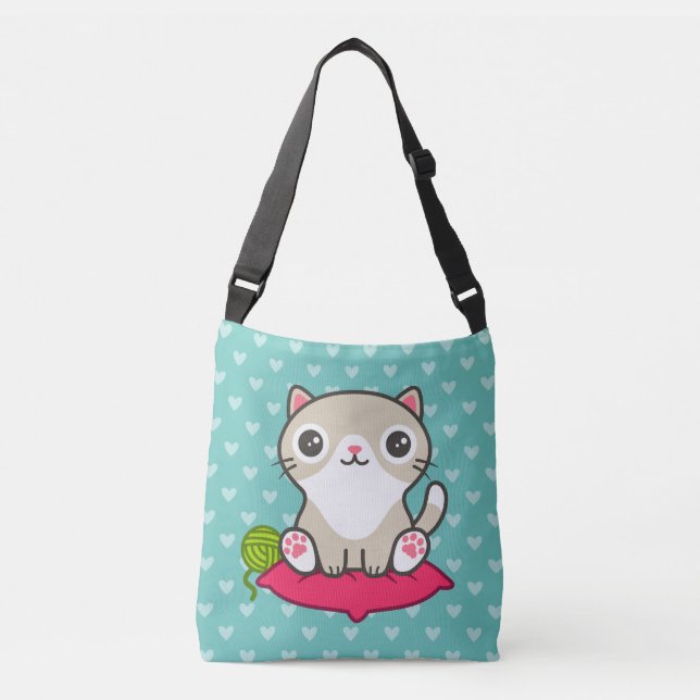 Bolso Cruzado Ilustracion Kitty (Anverso)