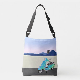 Bolso Cruzado Ilustracion Moon Scooter de Zebra Print