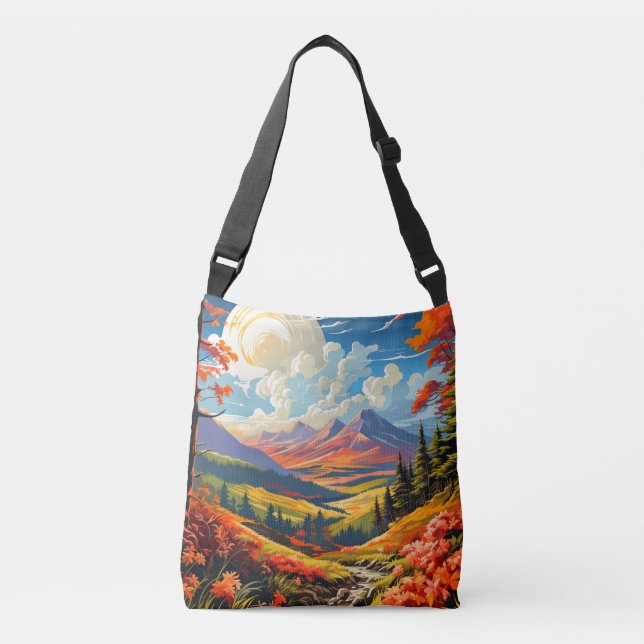 Bolso Cruzado Ilustracion paisajístico rural de Scenering (Anverso)