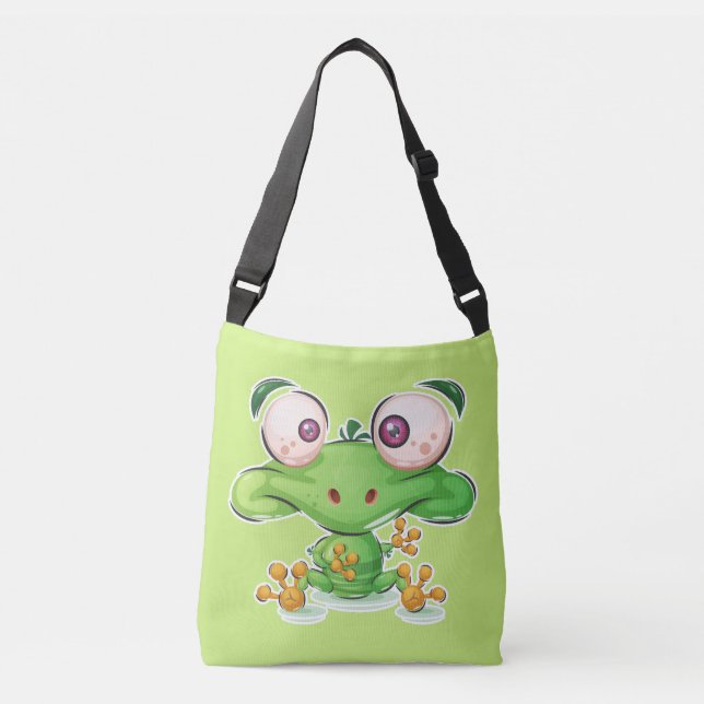 Bolso Cruzado Ilustracion Super Cute Froggie (Anverso)