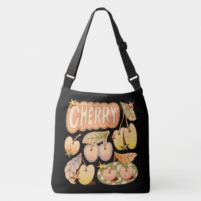 Bolso Cruzado Ilustraciones de cerezo/cerezo (Anverso)