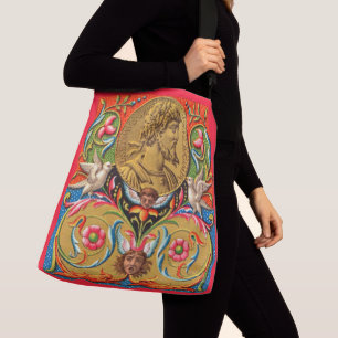 Bolso Cruzado Imagen del siglo XV Flores de aves César, etc