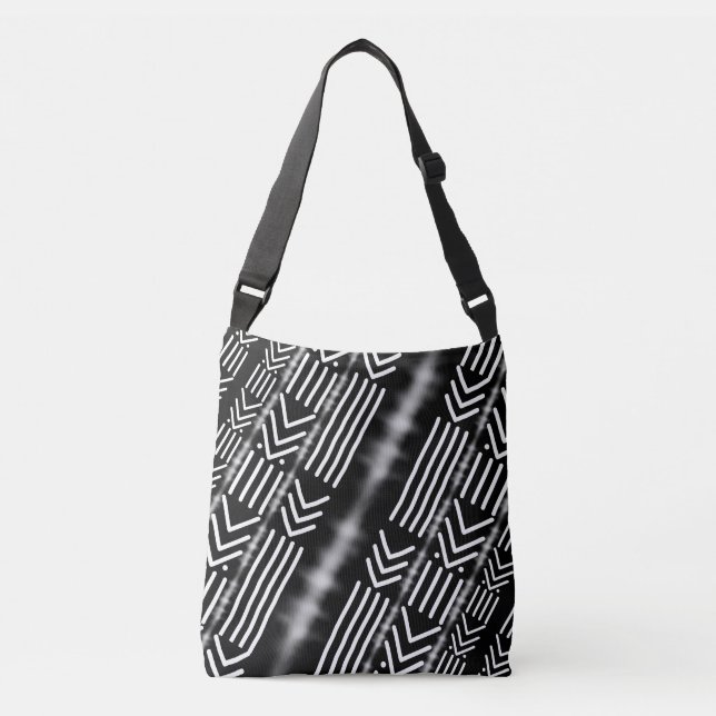 Bolso Cruzado Impresa African Black fand Cloth Design Tote Bag (Anverso)