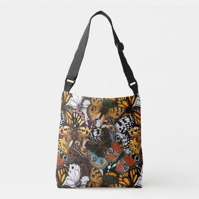 Bolso Cruzado Impresión animal. Las alas de mariposa. (Anverso)