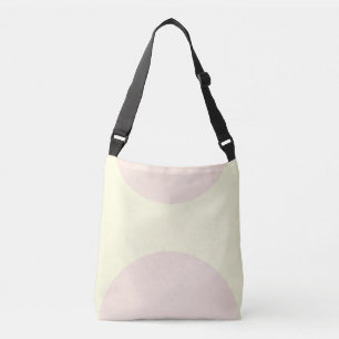Bolso Cruzado Impresión de arte abstracto a dos lados en crema