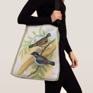 Bolso Cruzado impresión de aves de bonito