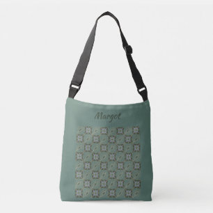 Bolso Cruzado Impresión de Batik Verde de Boho Moss