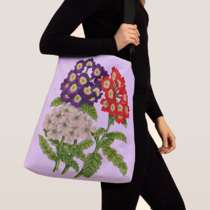 Bolso Cruzado impresión de flores verbena