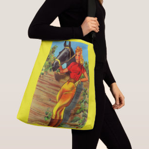 Bolso Cruzado Impresión de galas y caballos de los años 40