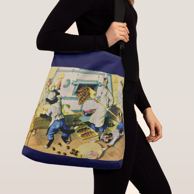 Bolso Cruzado Impresión de gatos de panadería caótica de Mainzer (Detalle)