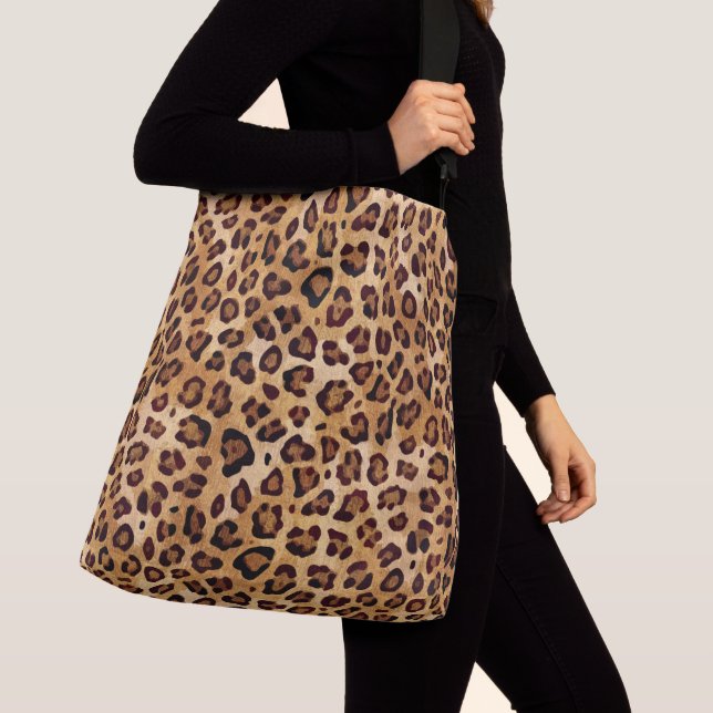 Bolso Cruzado Impresión de leopardo de la textura rusa (Detalle)