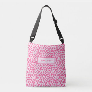 Bolso Cruzado Impresión de leopardo rosa elegante