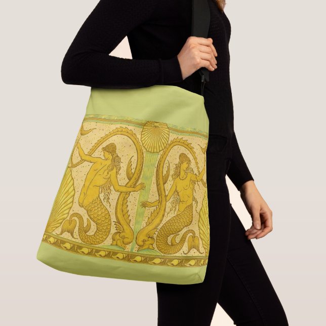 Bolso Cruzado impresión de mermaid hermosas (Detalle)