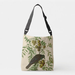 Bolso Cruzado Impresión de pájaro Grackle púrpura de Audubon Vin