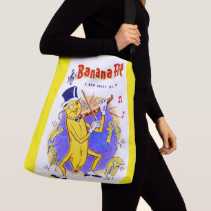 Bolso Cruzado impresión de papel de hoja de papel Banana alreded