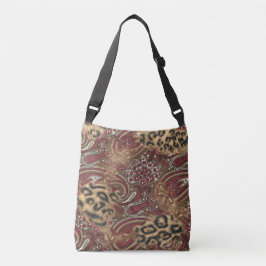 Bolso Cruzado Impresión de patrones de leopardo y paisley