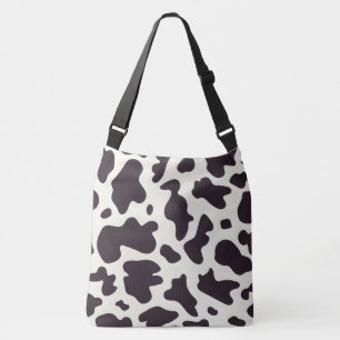 Bolso Cruzado Impresión de patrones de vaca en blanco y negro