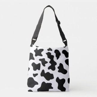 Bolso Cruzado impresión de vaca de granja blanca y negra