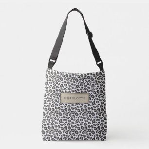 Bolso Cruzado Impresión elegante de un leopardo de Tan